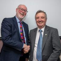 Alan Sorenson and President Boyd
